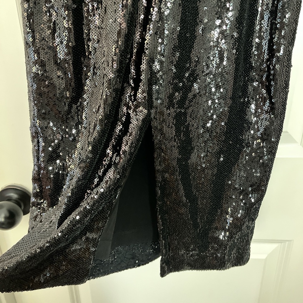Dress the Population Black Sequin Midi Dress - Picture 5 of 7